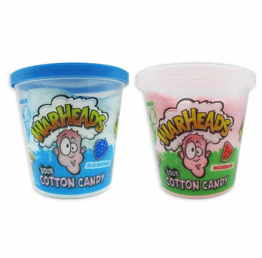 Fun Sweets Cotton Candy Tub - Warheads Blue Raz & Watermelon